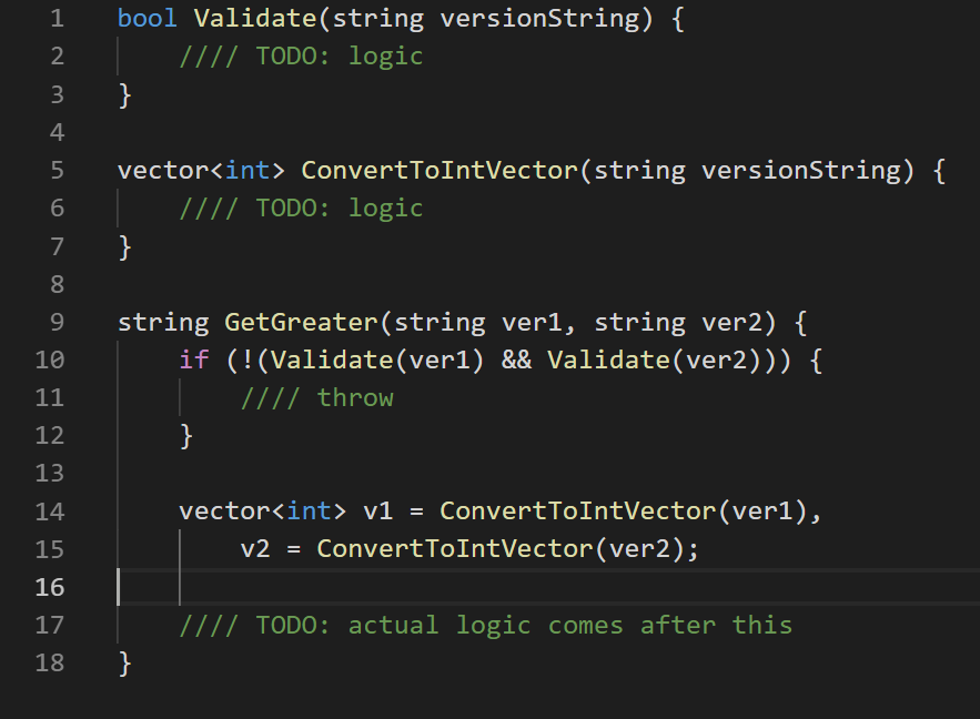 c++ expected approach